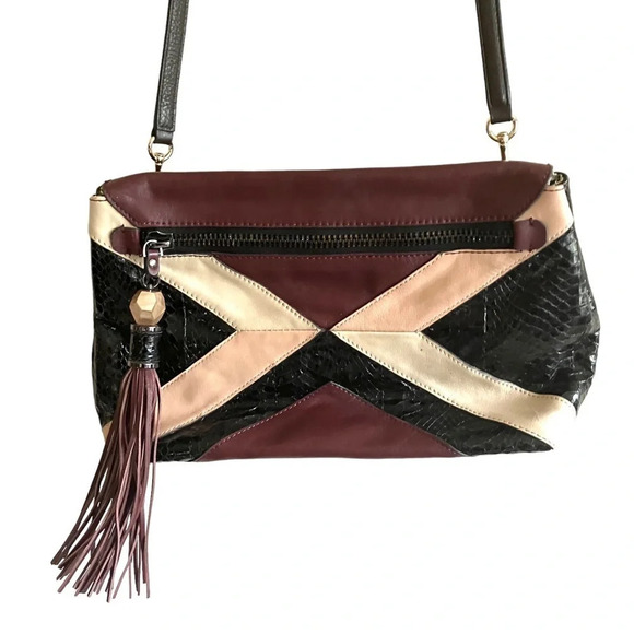 Rafe New York Patchwork Fringe Bead shoulder bag‎ Clutch - Picture 5 of 7